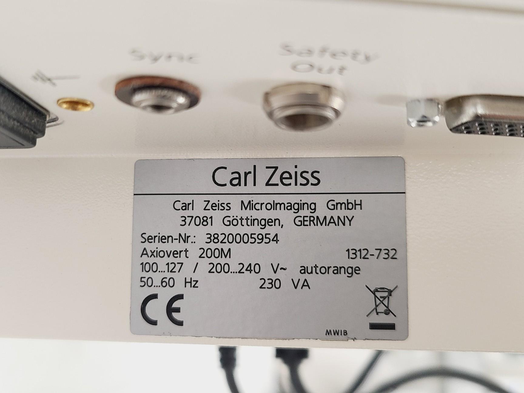 Image of Zeiss Axiovert 200M Inverted Microscope Lab