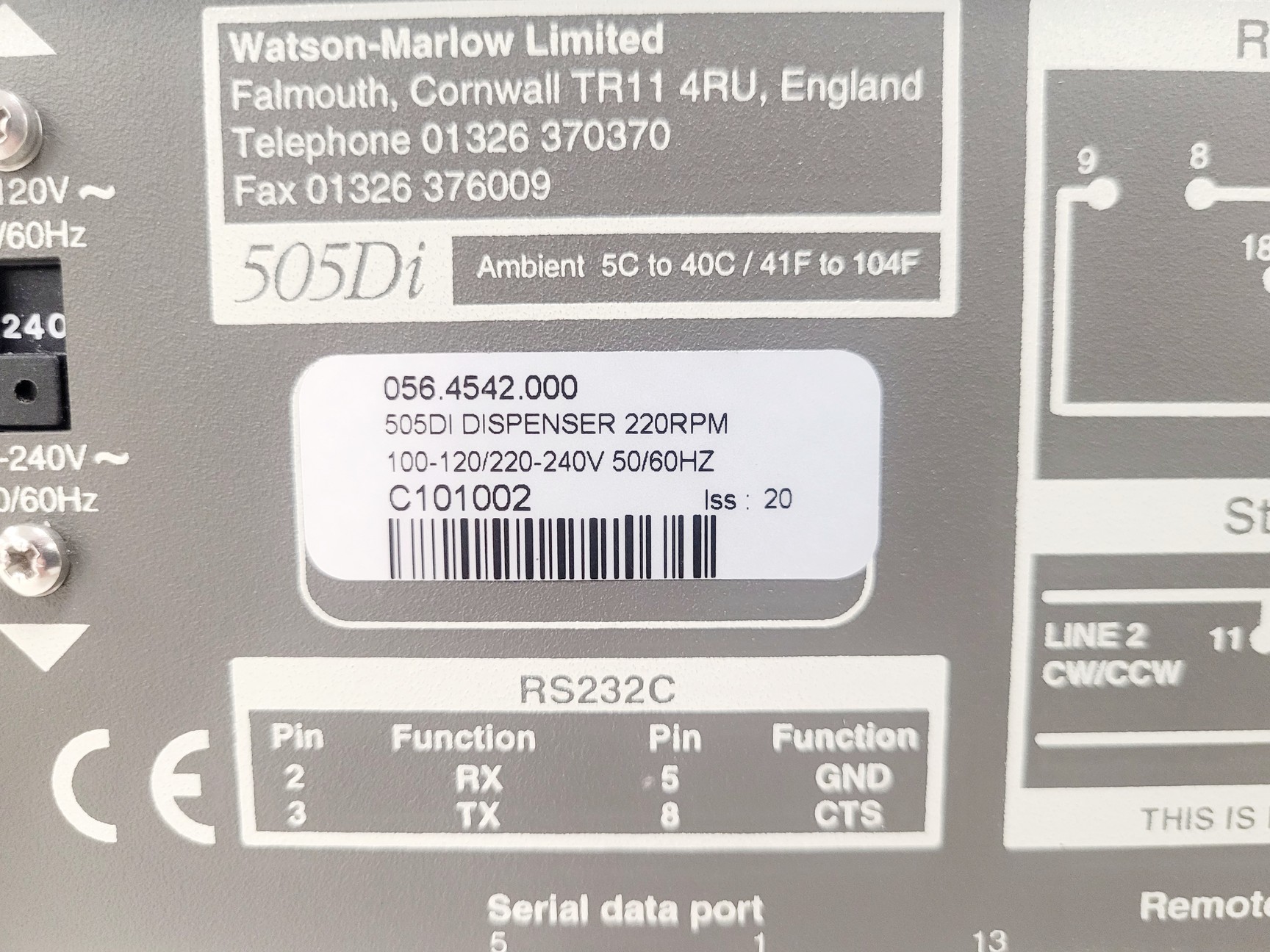 Image of Watson Marlow 505Di Peristaltic Pump w/ 16 Channel 8 Roller Attachment