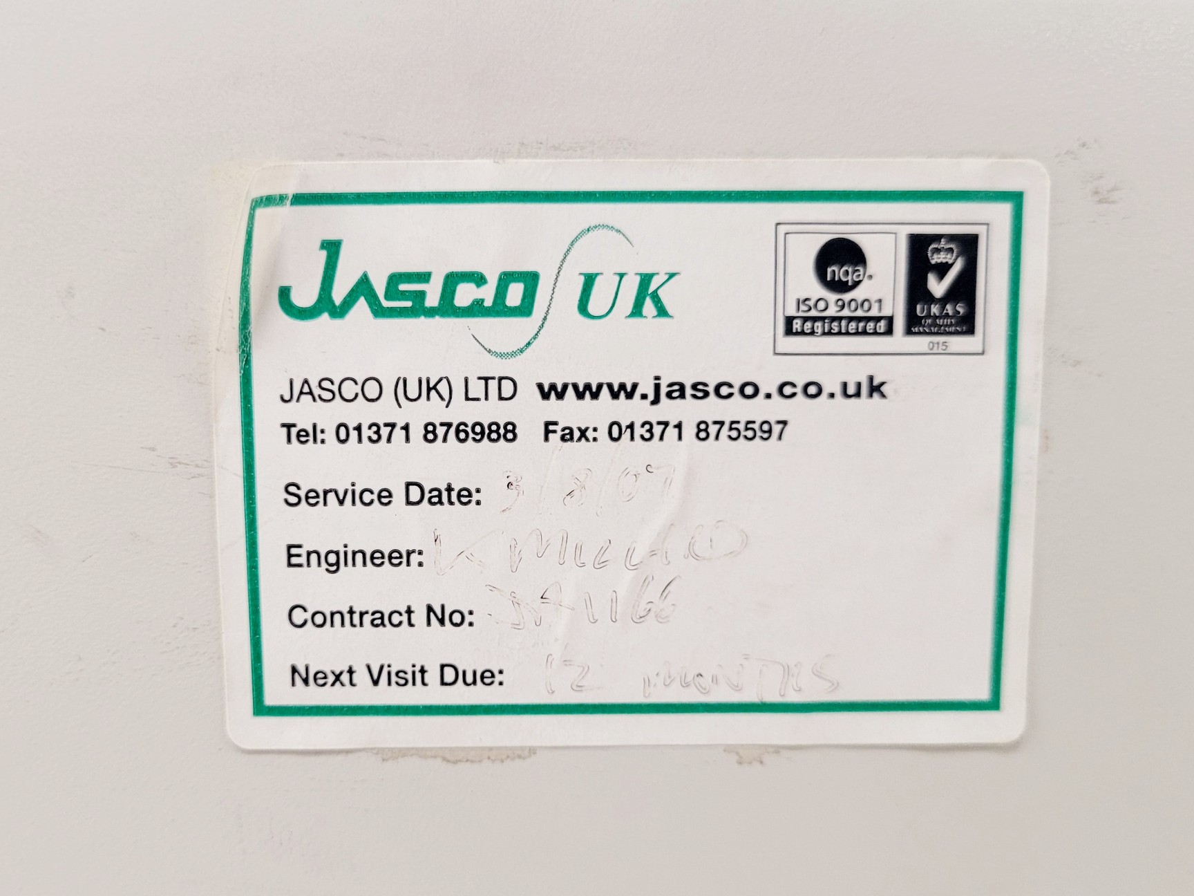Image of Jasco V-530 UV VIS Spectrophotometer W/ HP Laptop and Software Lab