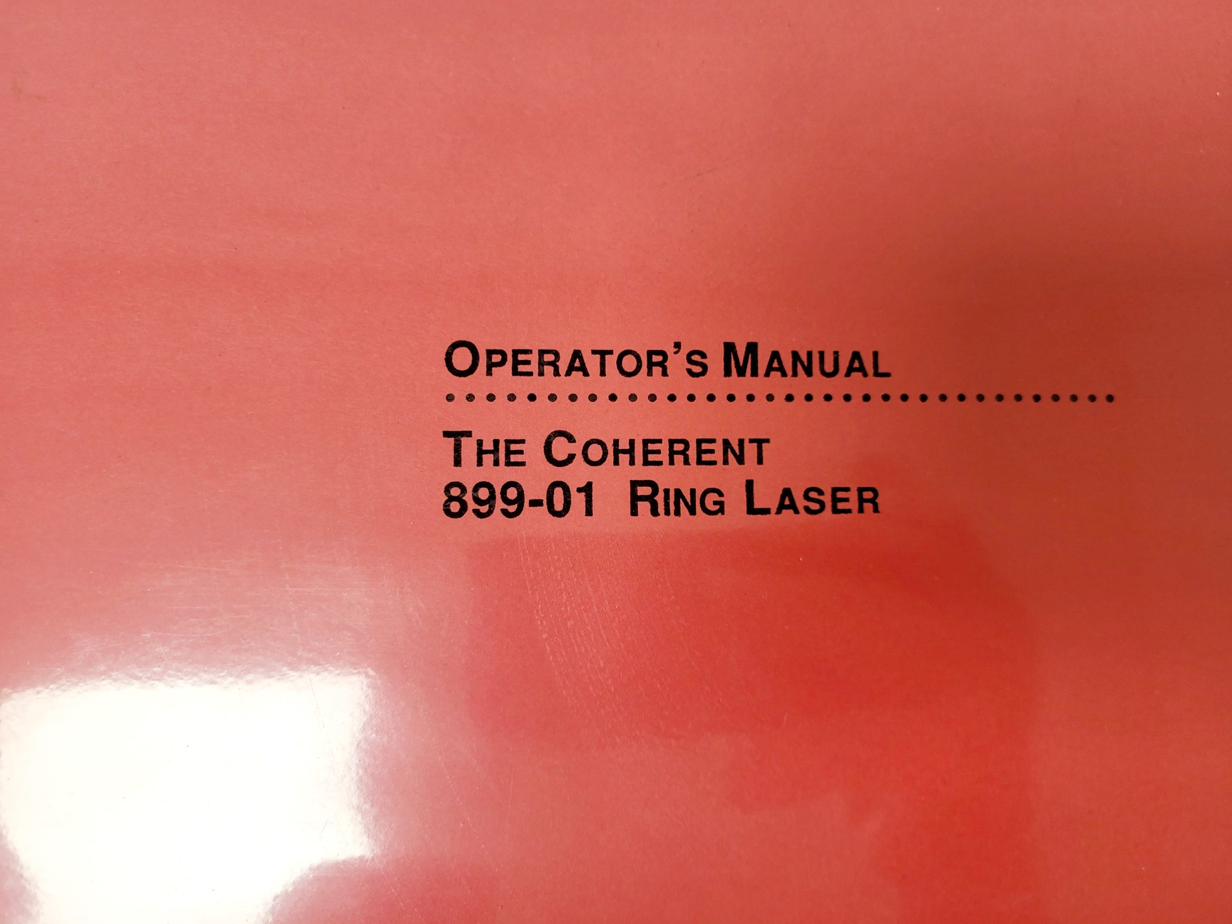 Image of Coherent 899-01 Ring Laser w/ Coherent 5920 Dye Circulator & Manual