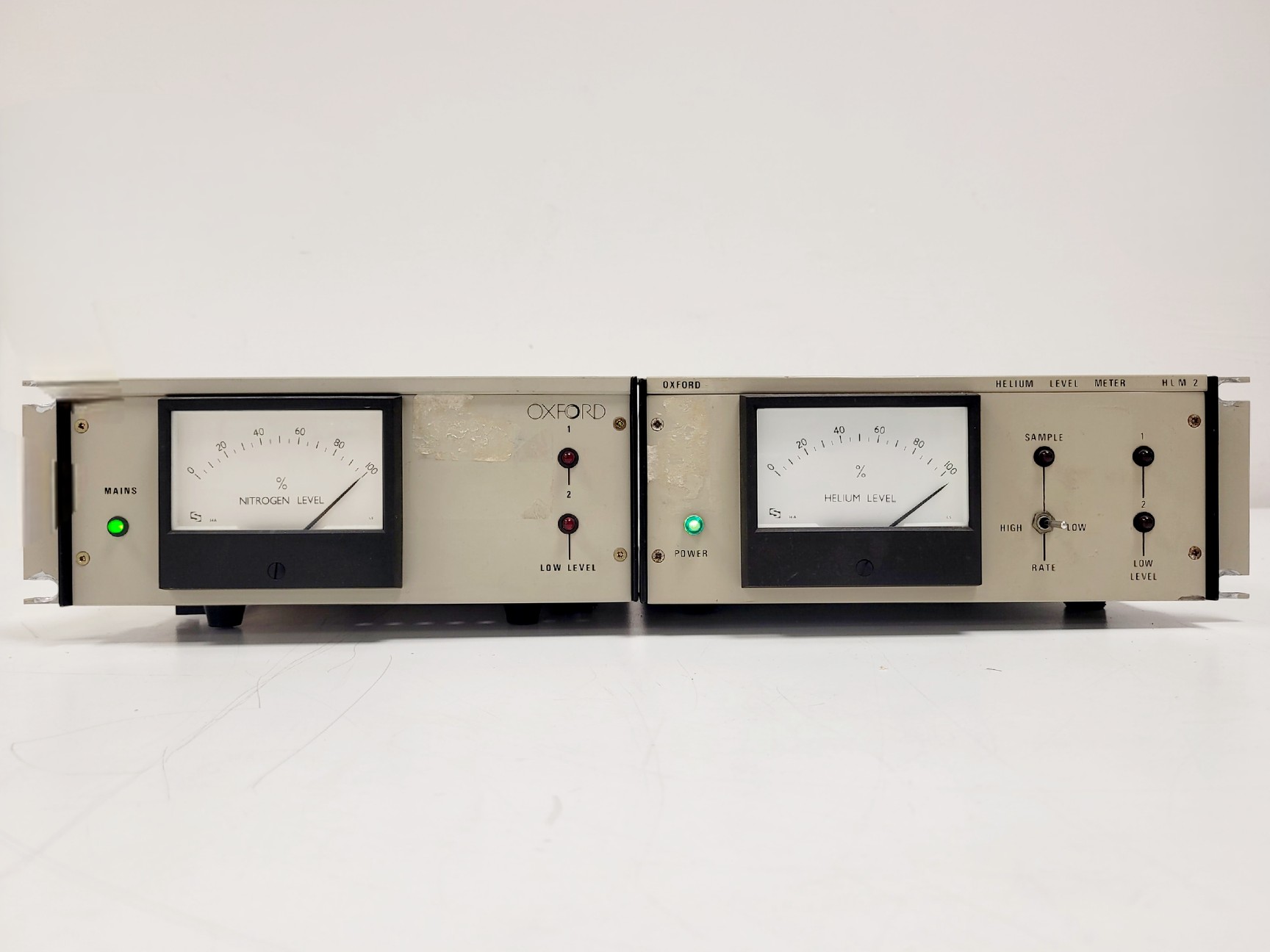 Image of Oxford Instruments Superconducting Magnet System w/ Nitrogen/Helium Gauge