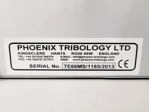 Thumbnail image of Phoenix Tribology Instrument TE66 Abrasion Tester & 2 x Waston Marlow Pumps