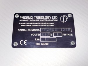 Thumbnail image of Phoenix Tribology Instrument TE66 Abrasion Tester & 2 x Waston Marlow Pumps