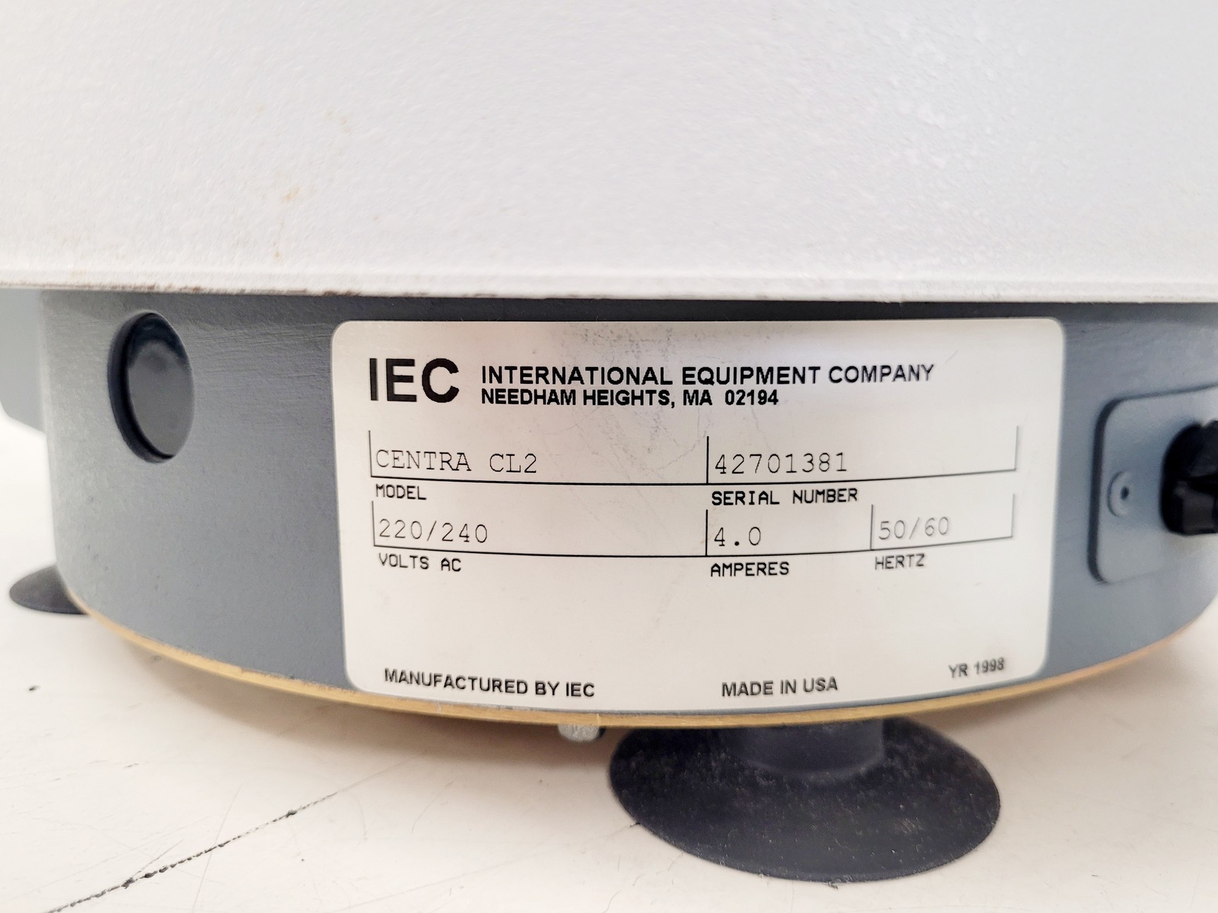 Image of IEC Centra CL2 Centrifuge w/ 236 Rotor 3900RPM Lab