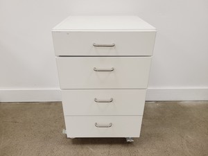 Thumbnail image of Job lot of 6 x White 4 Drawer Cabinets Lab