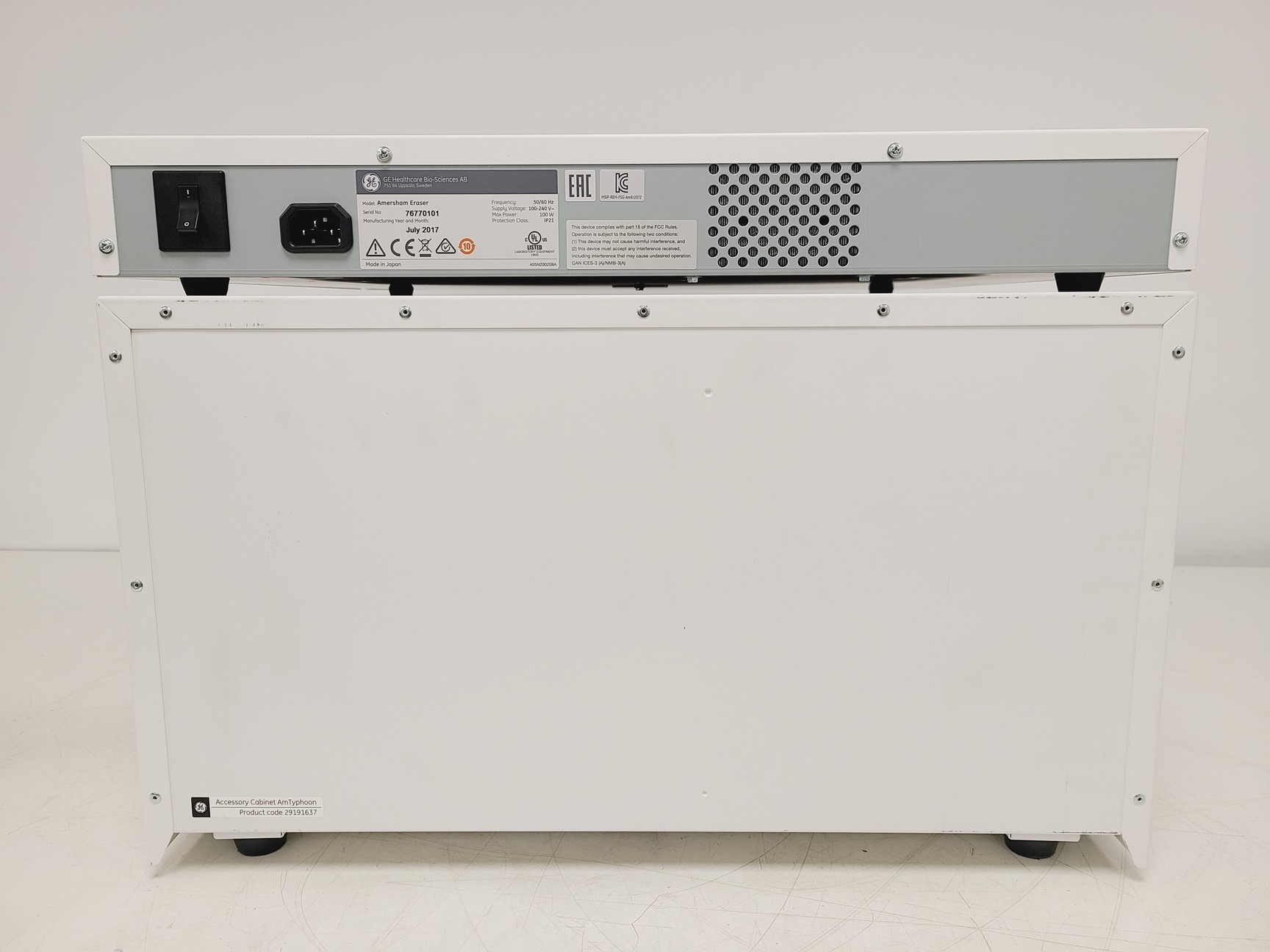 Image of GE Amersham Typhoon 5 Bimolecular Imager w/ Eraser, Cabinet, PC and Accessories