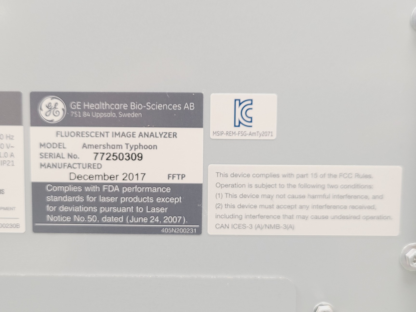 Image of GE Amersham Typhoon 5 Bimolecular Imager w/ Eraser, Cabinet, PC and Accessories