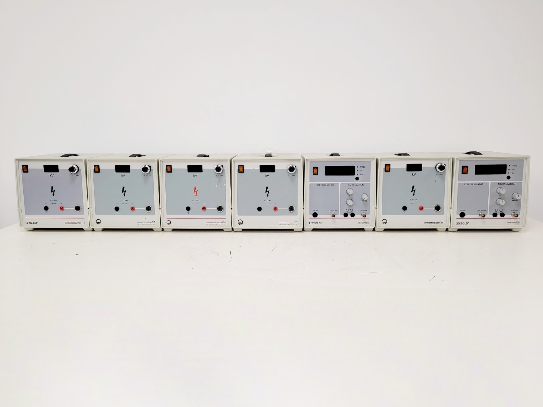 Image of 7 x LD Didactic Power Supplies w/ 6 x Bicron/LD 1.5M2/2 & 2 x Scintillators