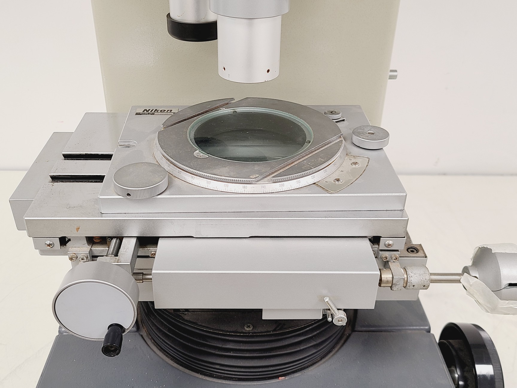 Image of Nikon Profile Projector V-12 with Metronic200 Model 202 Digital Read Out (DRO)