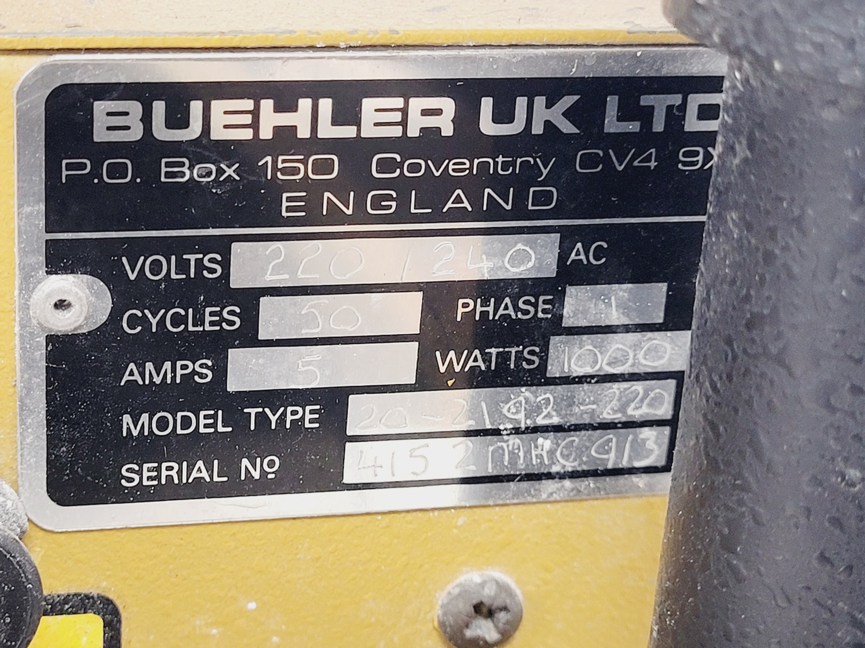 Image of Buehler / Metaserv Pneumet II Mounting Press with Mold Heater-Cooler