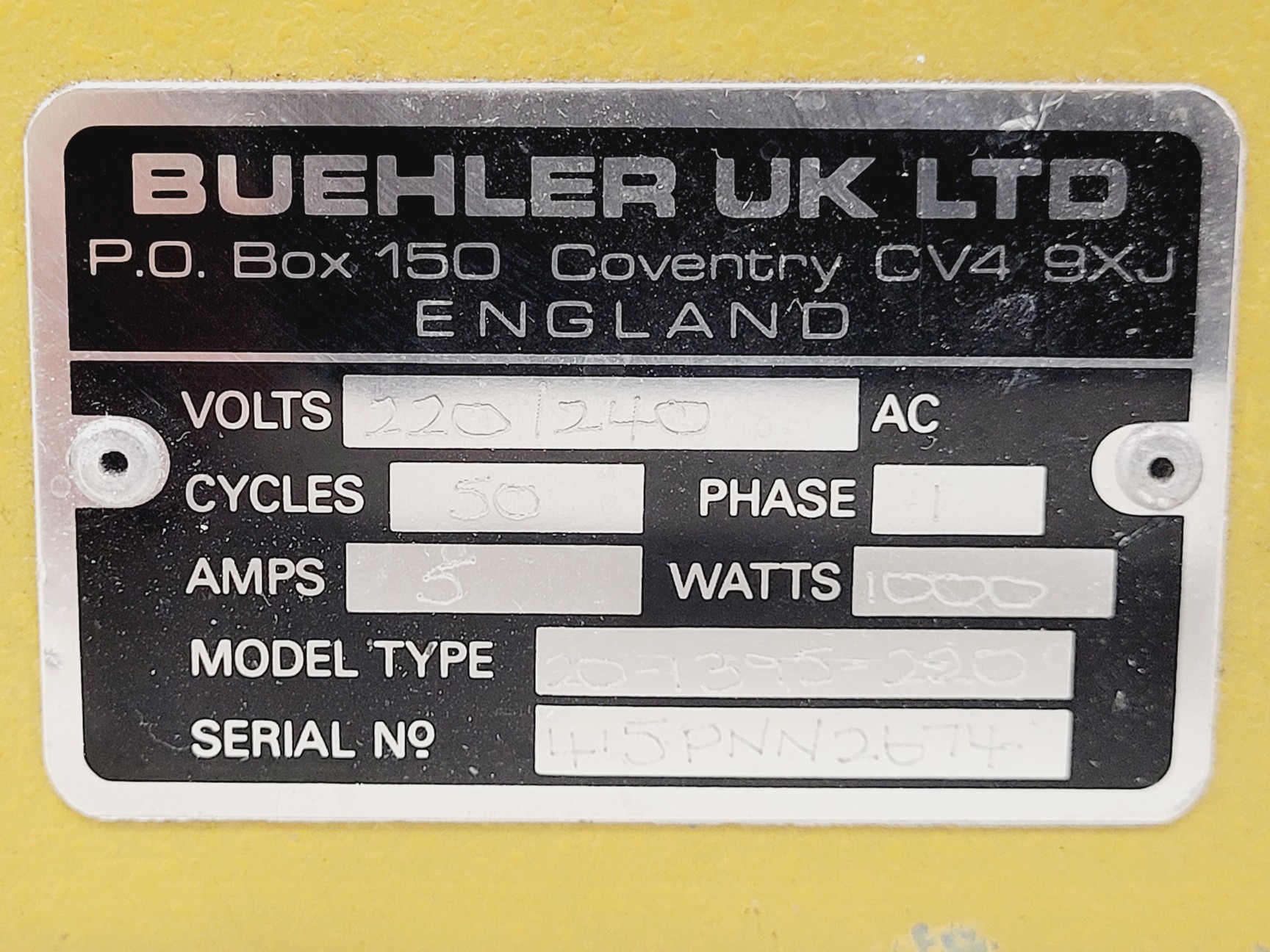 Image of Buehler / Metaserv Pneumet II Mounting Press with Mold Heater-Cooler