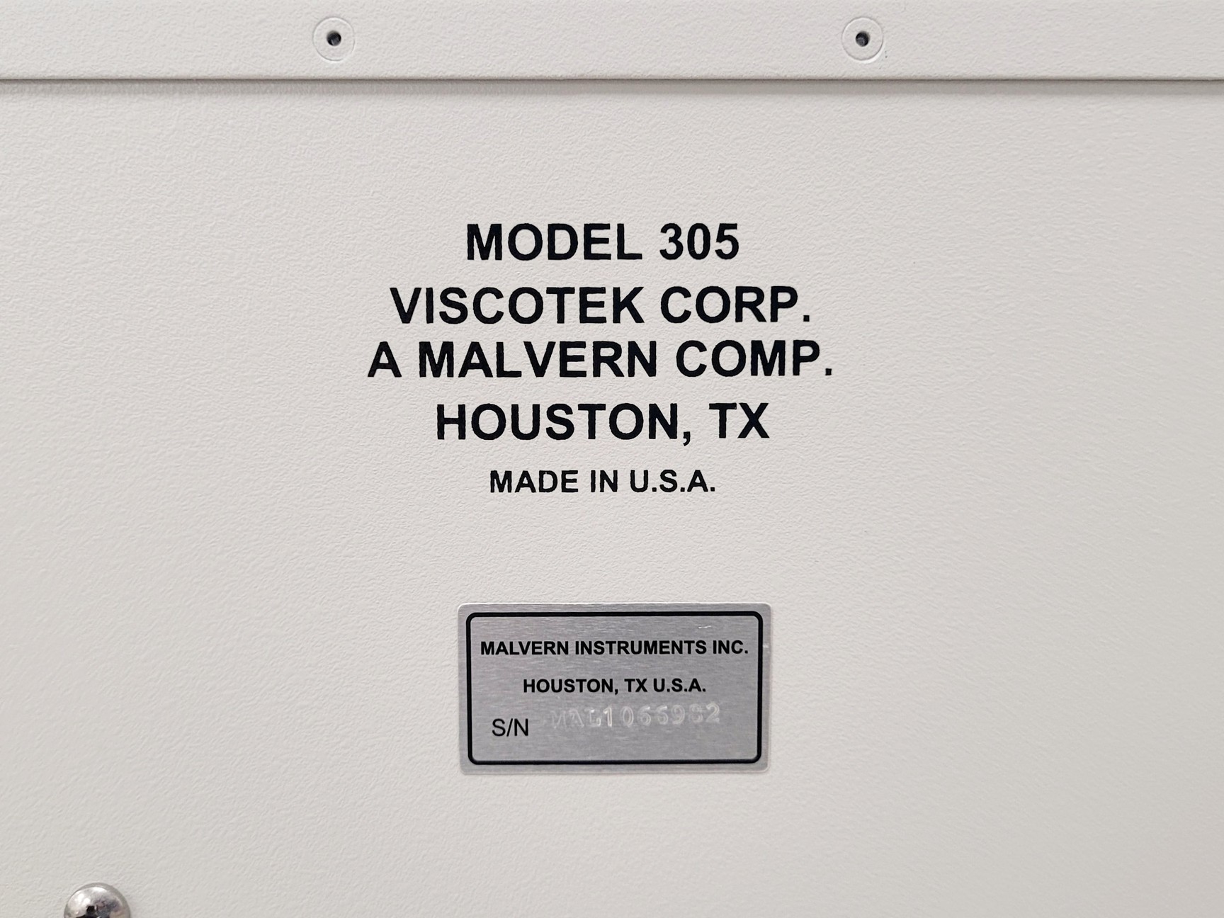 Image of Viscotek TDA 305 Triple Detector Array Chromatography Lab