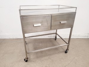 Thumbnail image of Stainless Steel Mobile Utility Table with 2 Drawers