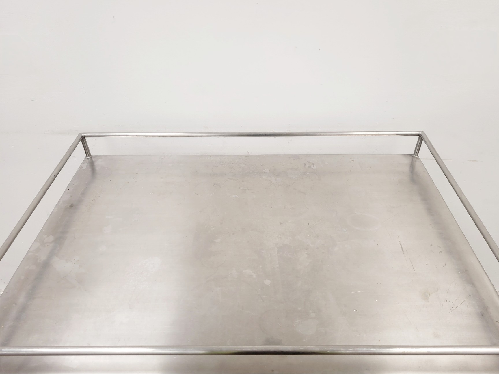 Image of Stainless Steel Mobile Utility Table with 2 Drawers