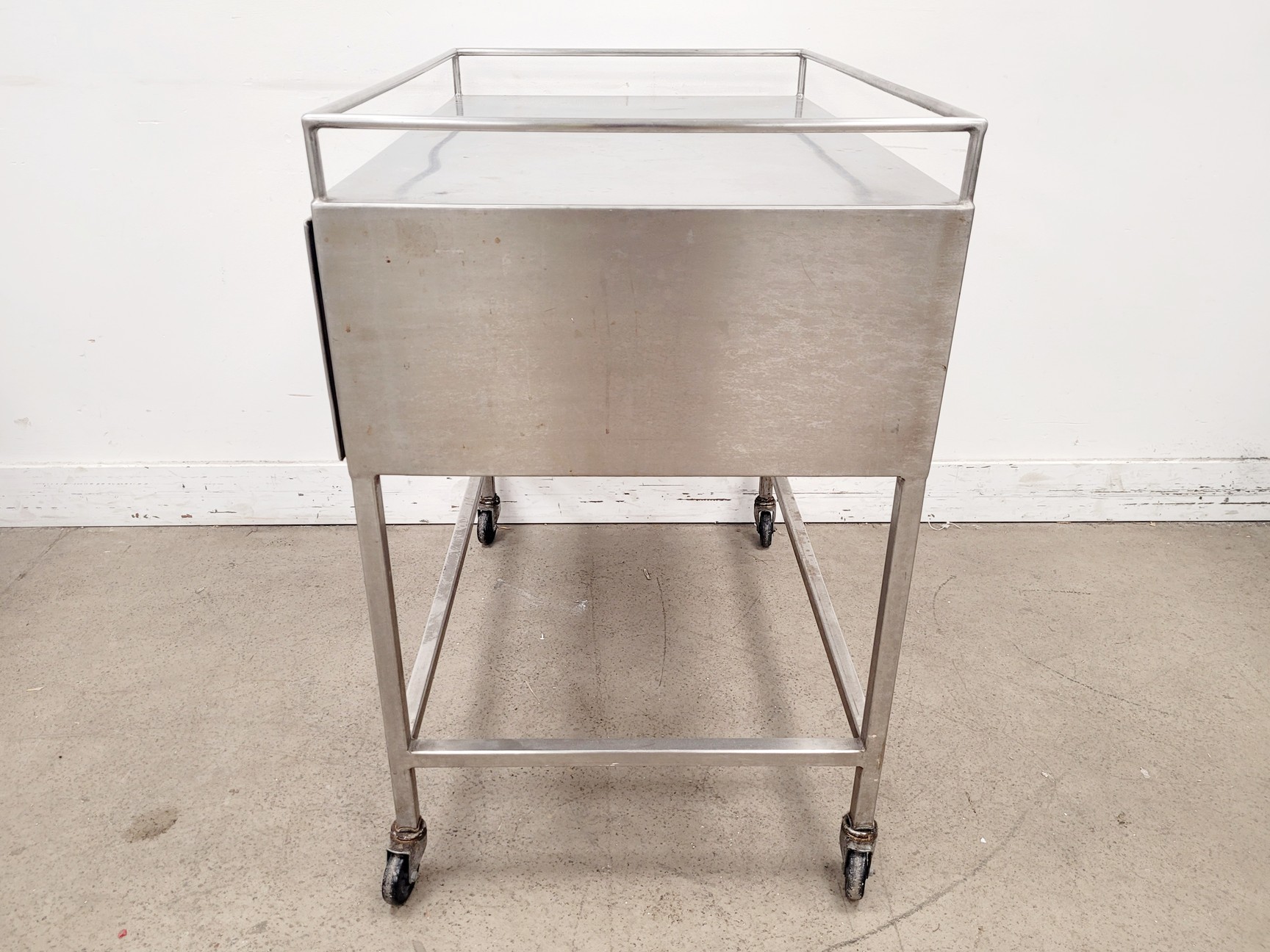 Image of Stainless Steel Mobile Utility Table with 2 Drawers