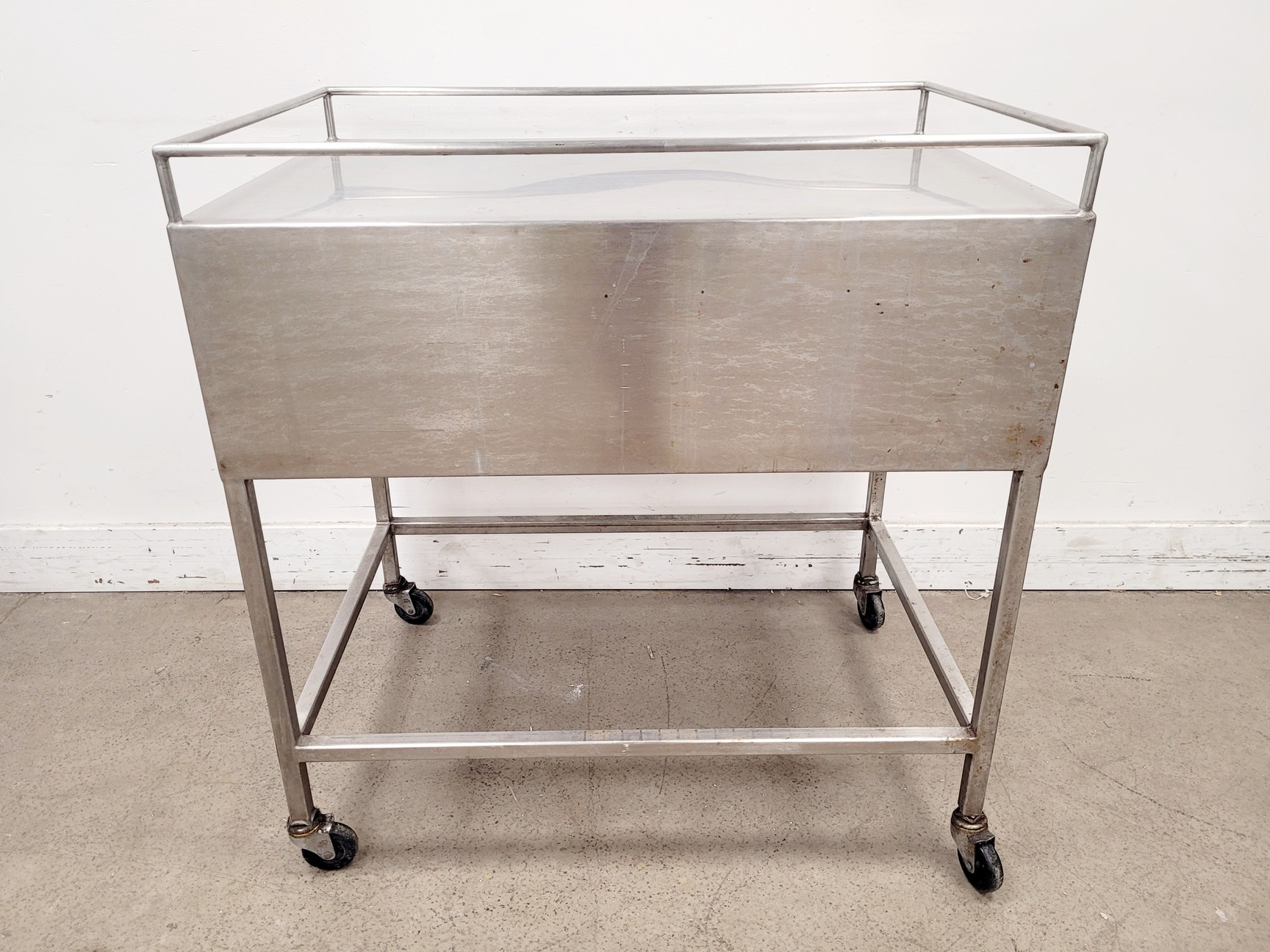Image of Stainless Steel Mobile Utility Table with 2 Drawers