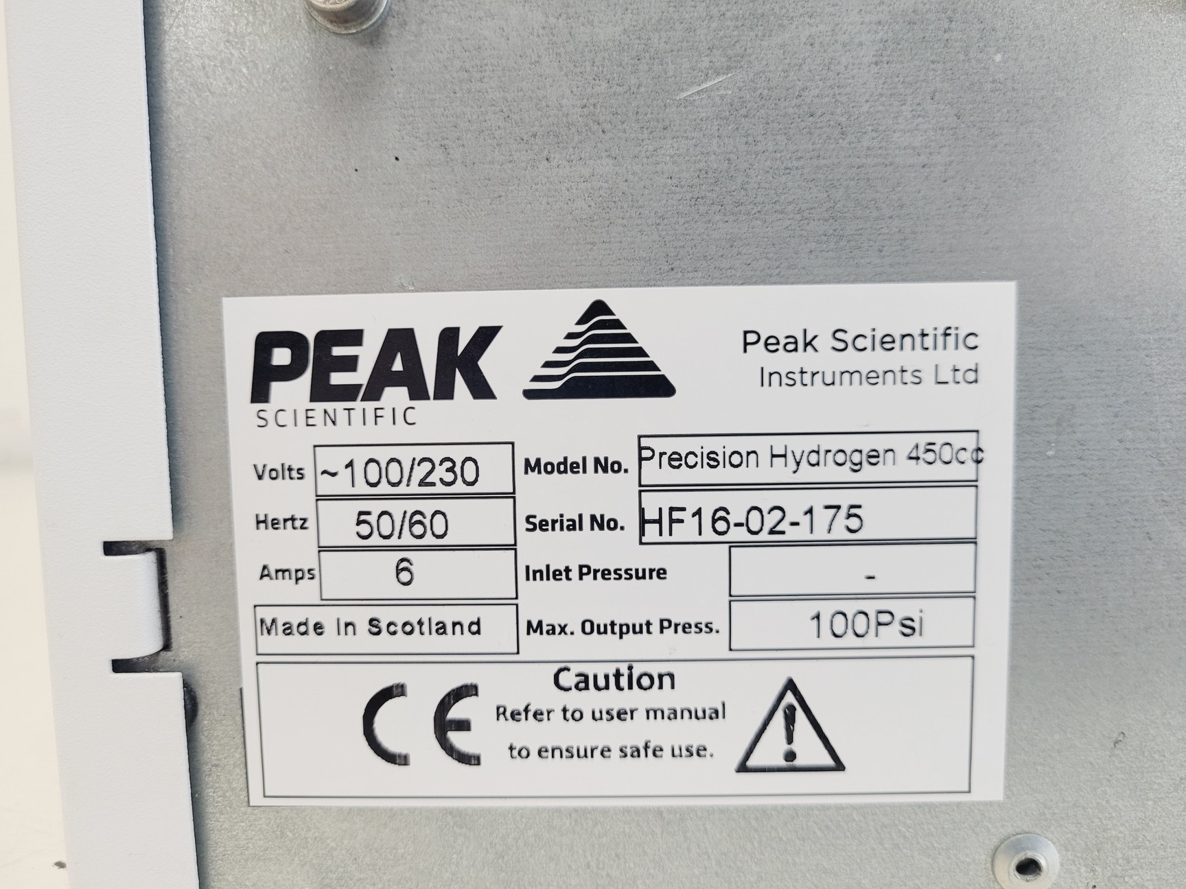 Image of Peak Hydrogen Generator Precision Hydrogen 450cc