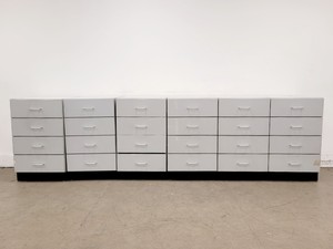 Image of Job Lot of 6 x Grey 4 Drawer Cabinets Laboratory 
