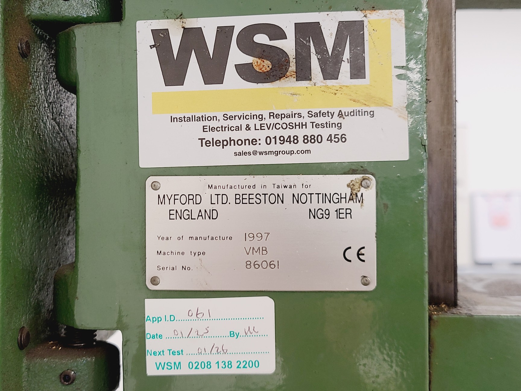 Image of Myford VM-B Vari-Speed Vertical Milling Machine 1997 