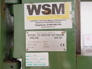 Thumbnail image of Myford VM-B Vari-Speed Vertical Milling Machine 1997 