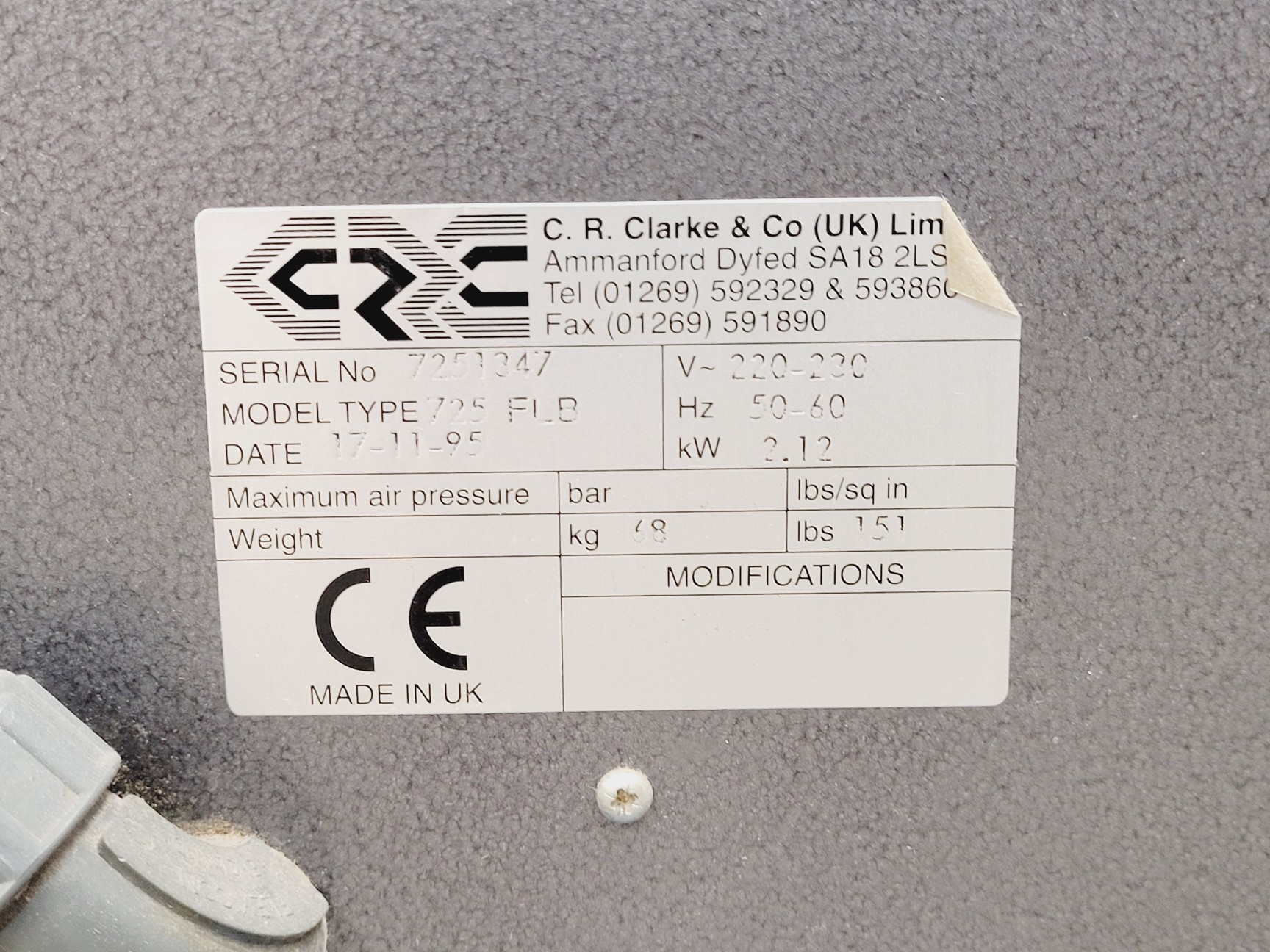 Image of C R Clarke Vacuum Former 725 FLB w/ Trolley & Accessories