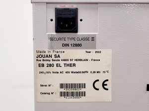 Thumbnail image of Jouan SA EB280 EL THER Incubator 