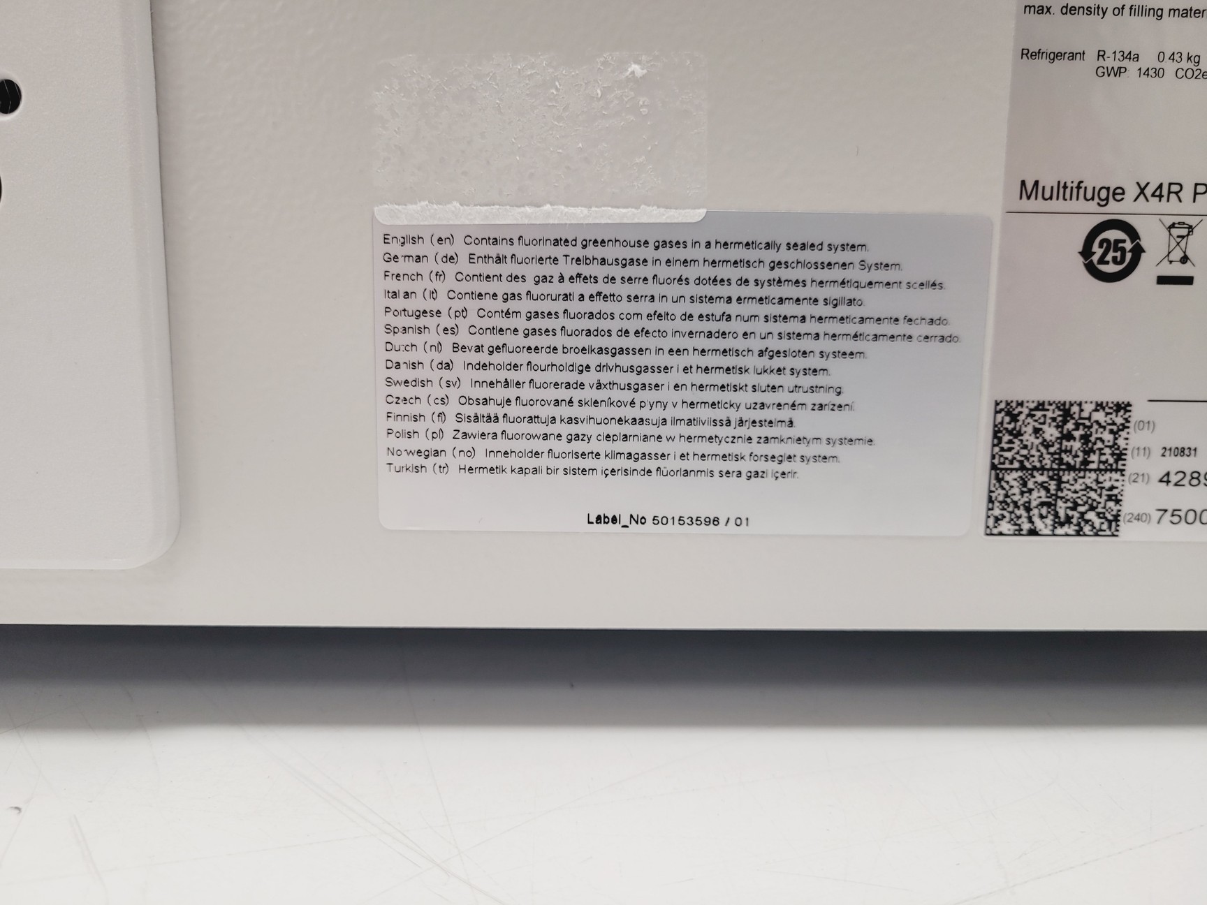 Image of Thermo Fisher Scientific Multifuge X4R Pro w/ TX-1000 Rotor 4200RPM