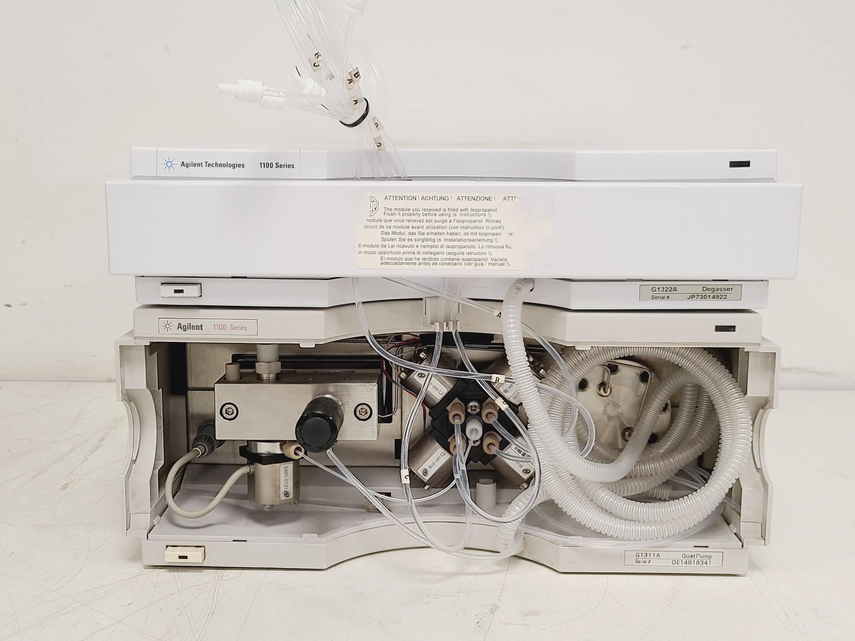 Image of Agilent 1100 Series HPLC System: G1322A, G1311A, G1314A, G1329A, G1330B & G1316A
