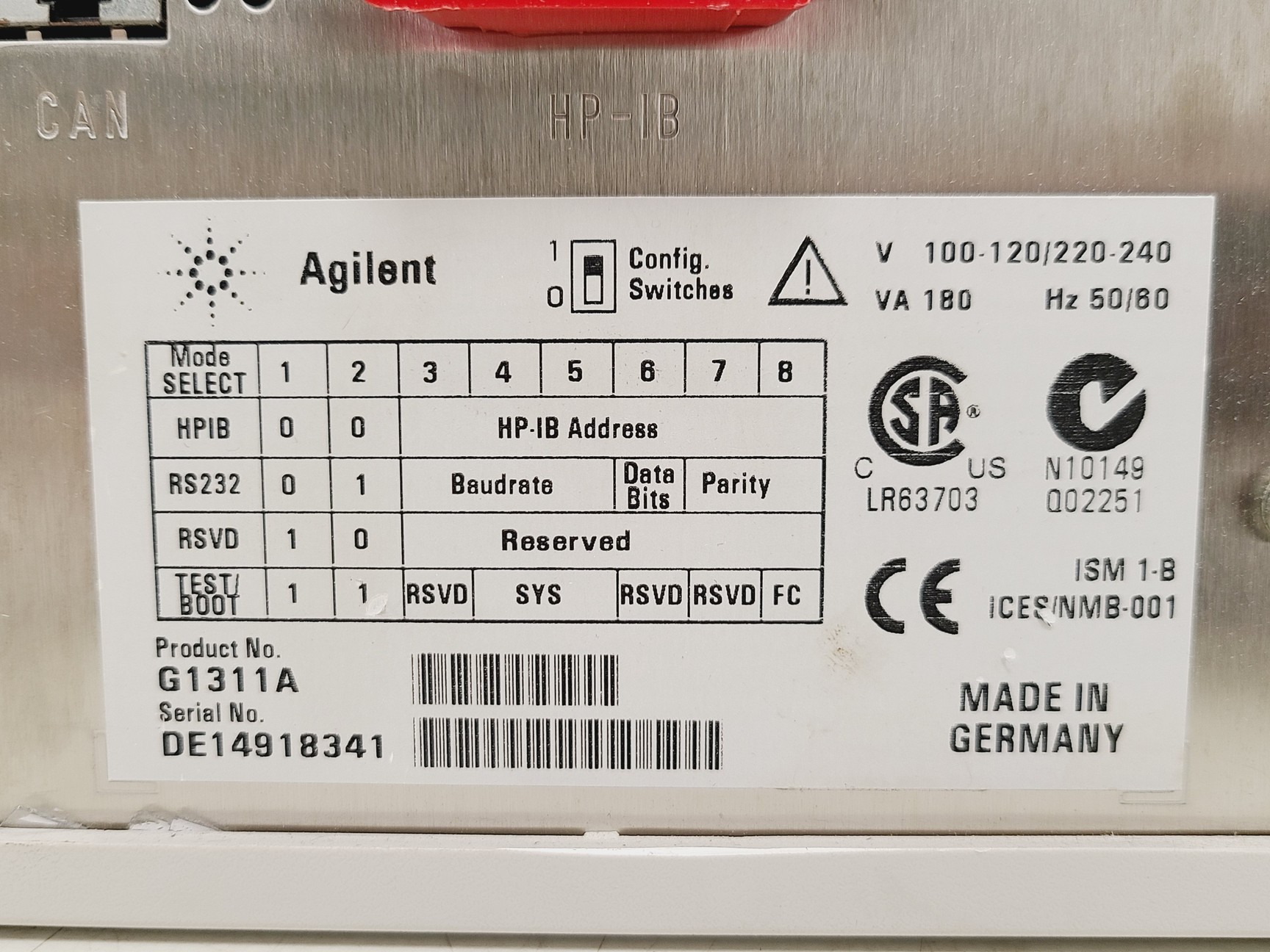 Image of Agilent 1100 Series HPLC System: G1322A, G1311A, G1314A, G1329A, G1330B & G1316A