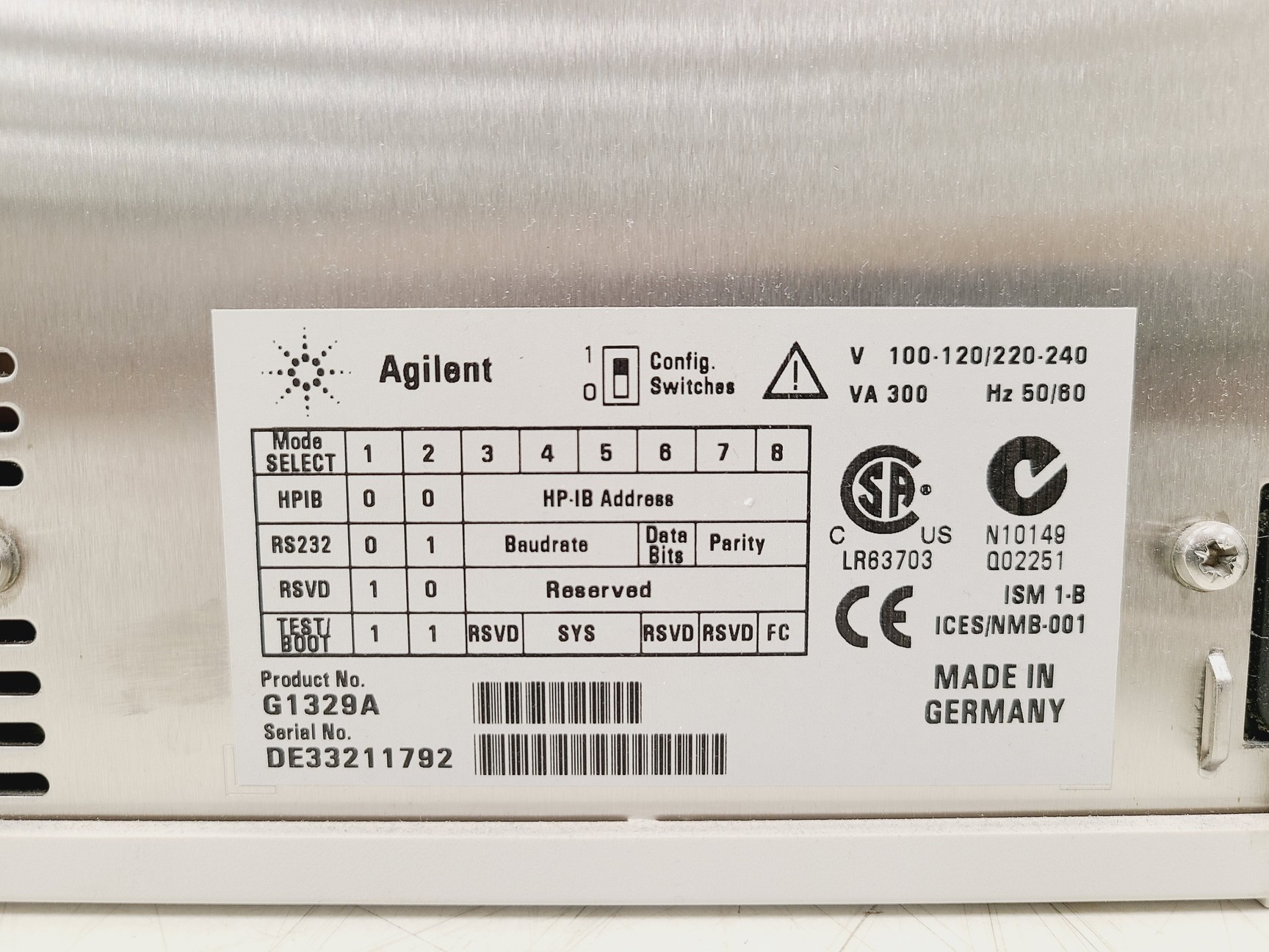 Image of Agilent 1100 Series HPLC System: G1322A, G1311A, G1314A, G1329A, G1330B & G1316A