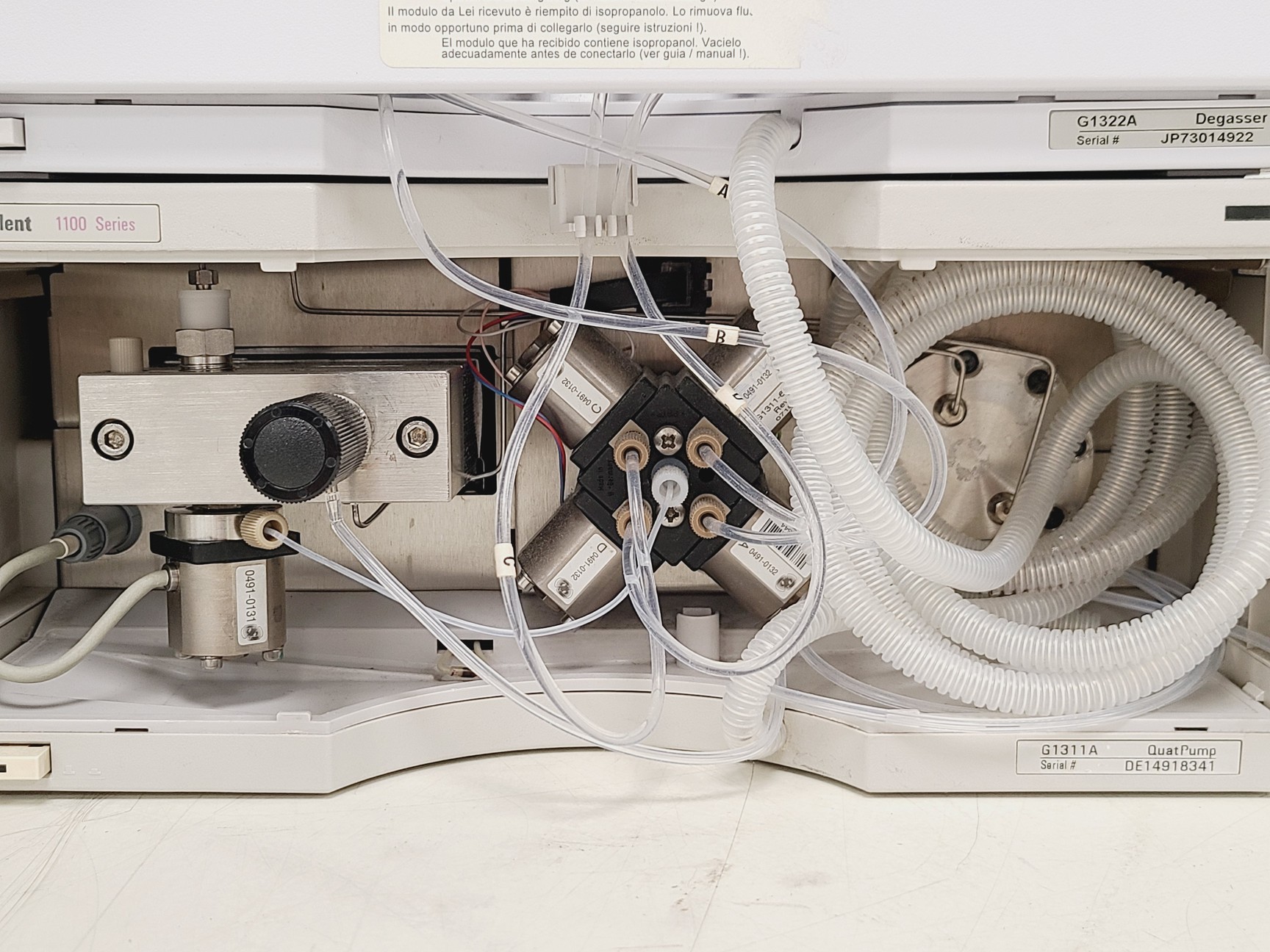 Image of Agilent 1100 Series HPLC System: G1322A, G1311A, G1314A, G1329A, G1330B & G1316A