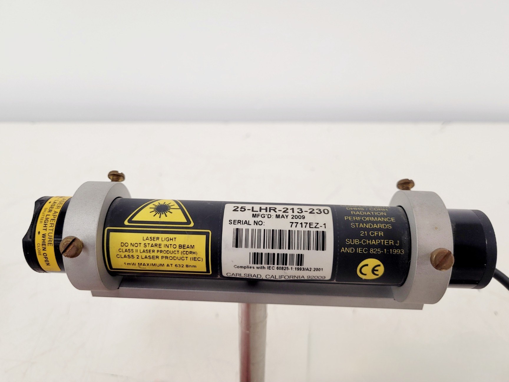 Image of Melles Griot 25-LHR-213-230 Class II Laser with Power Supply