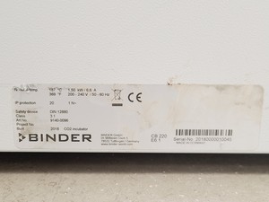Thumbnail image of Binder CB 220 CO2 Floorstanding Laboratory Incubator 
