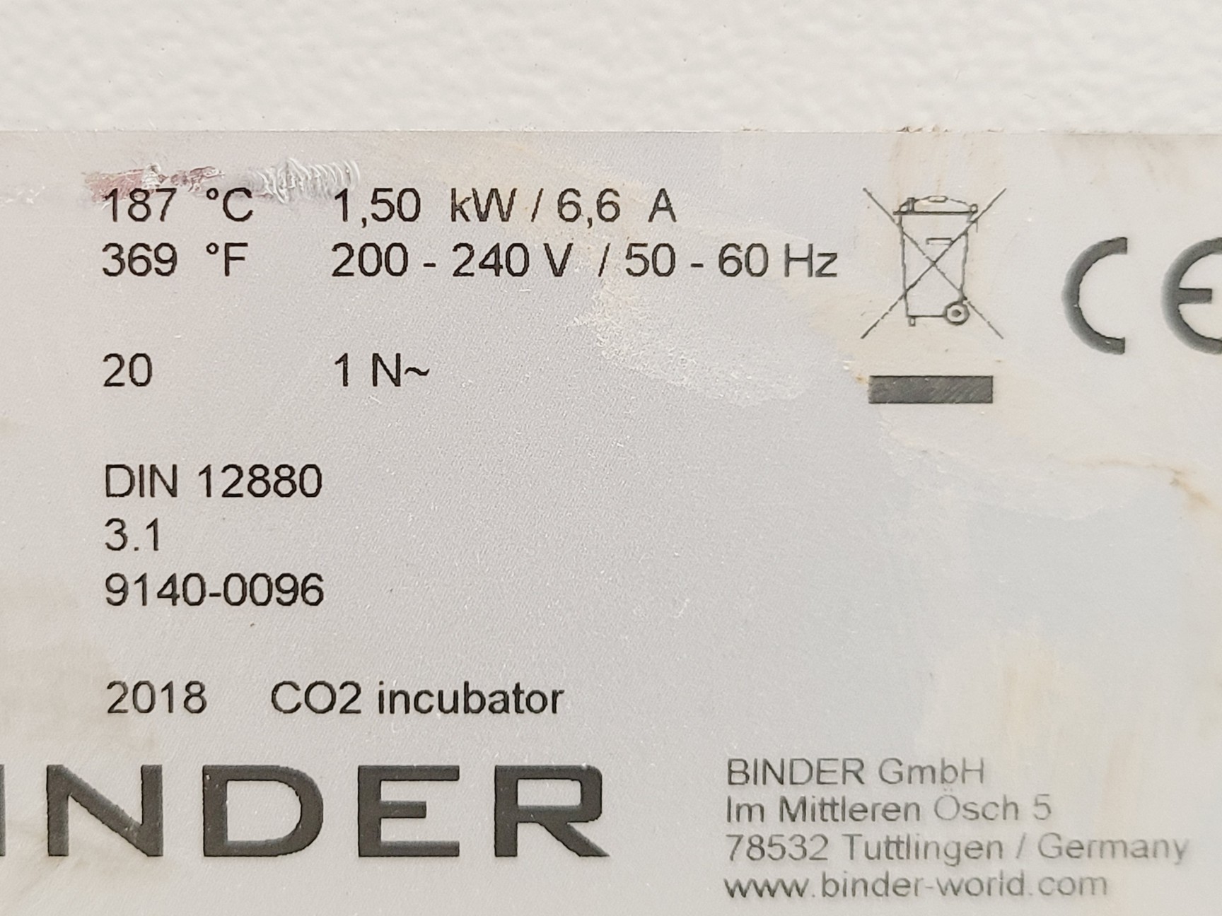 Image of Binder CB 220 CO2 Floorstanding Laboratory Incubator 