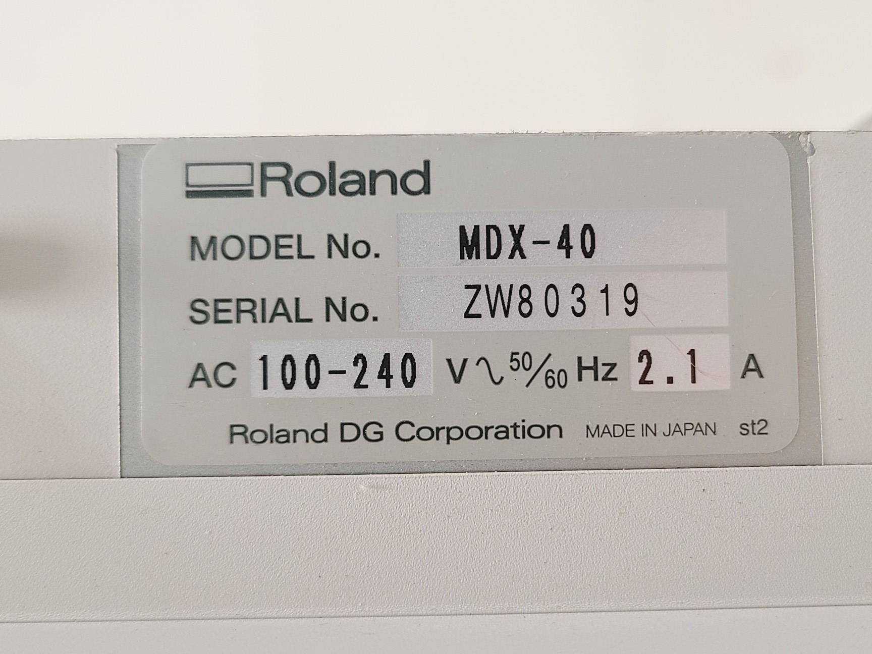 Image of ROLAND TECHSOFT MDX-40A 3D Milling Machine w/ Software 