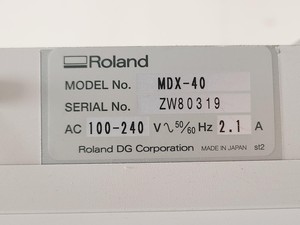 Thumbnail image of ROLAND TECHSOFT MDX-40A 3D Milling Machine w/ Software 