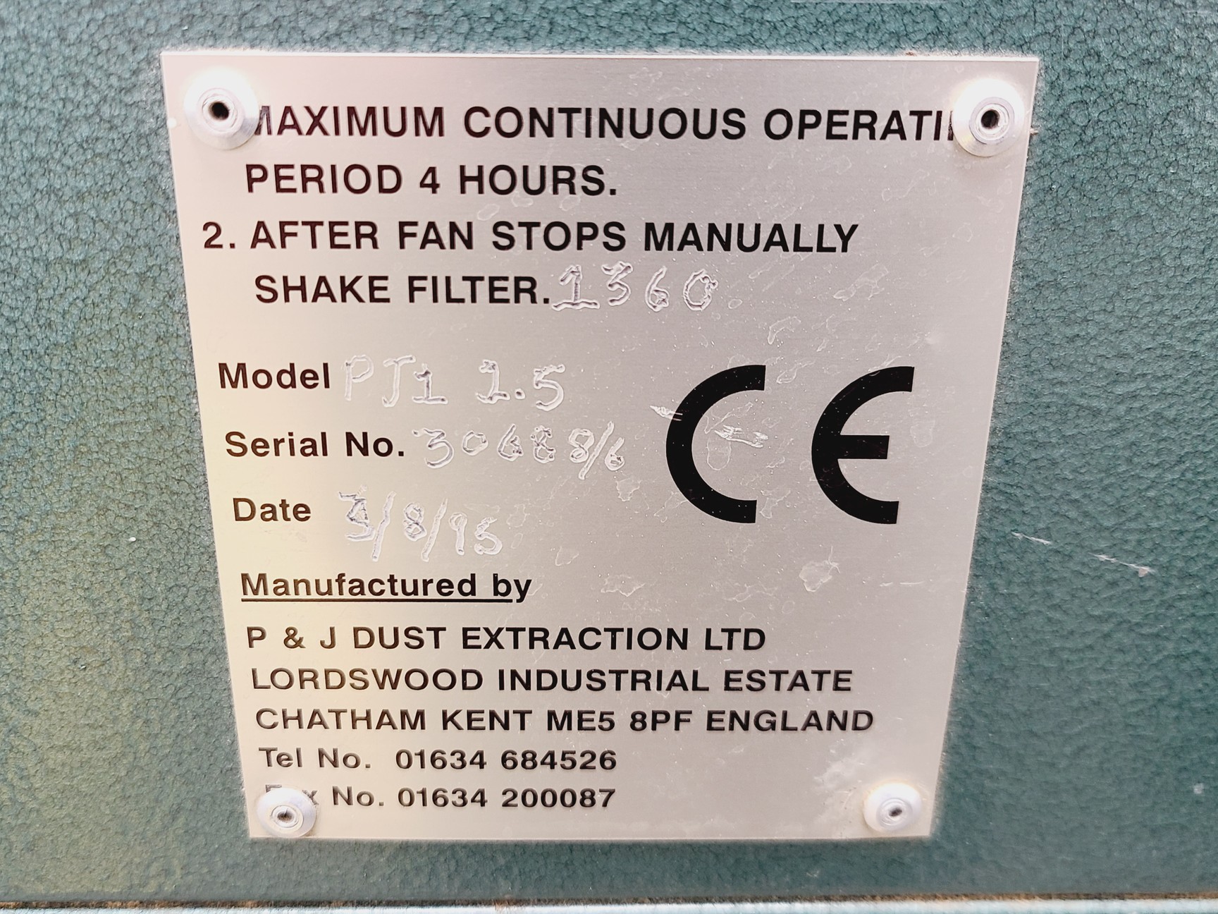 Image of P&J Dust Extraction PJ1 1.5 Bag Extractor