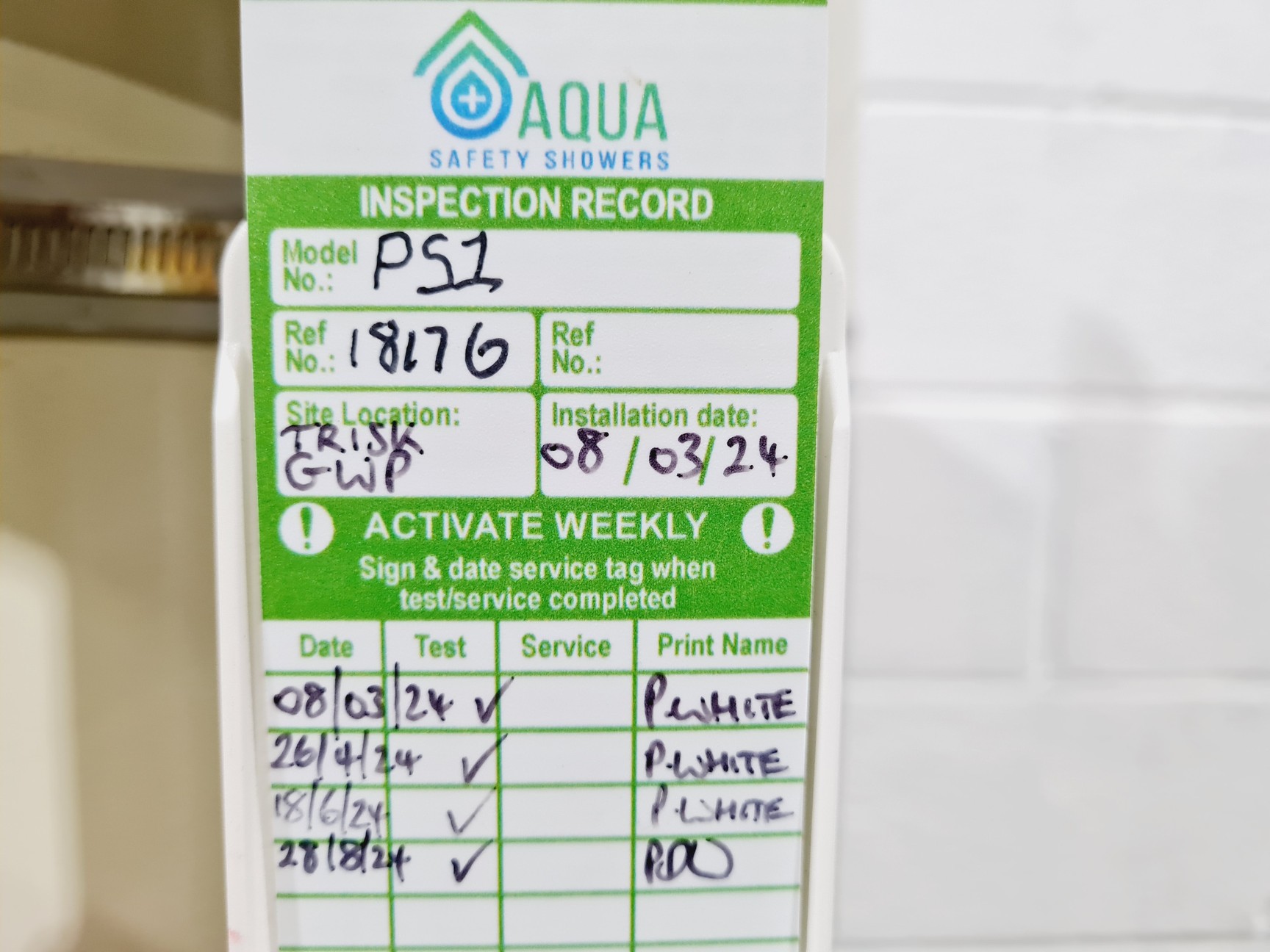 Image of Aqua Safety Shower Type: MUPA-250-10 Portable Self-Contained Safety Shower 2023
