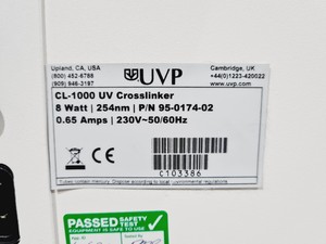 Thumbnail image of UVP CL-1000 Ultraviolet Crosslinker