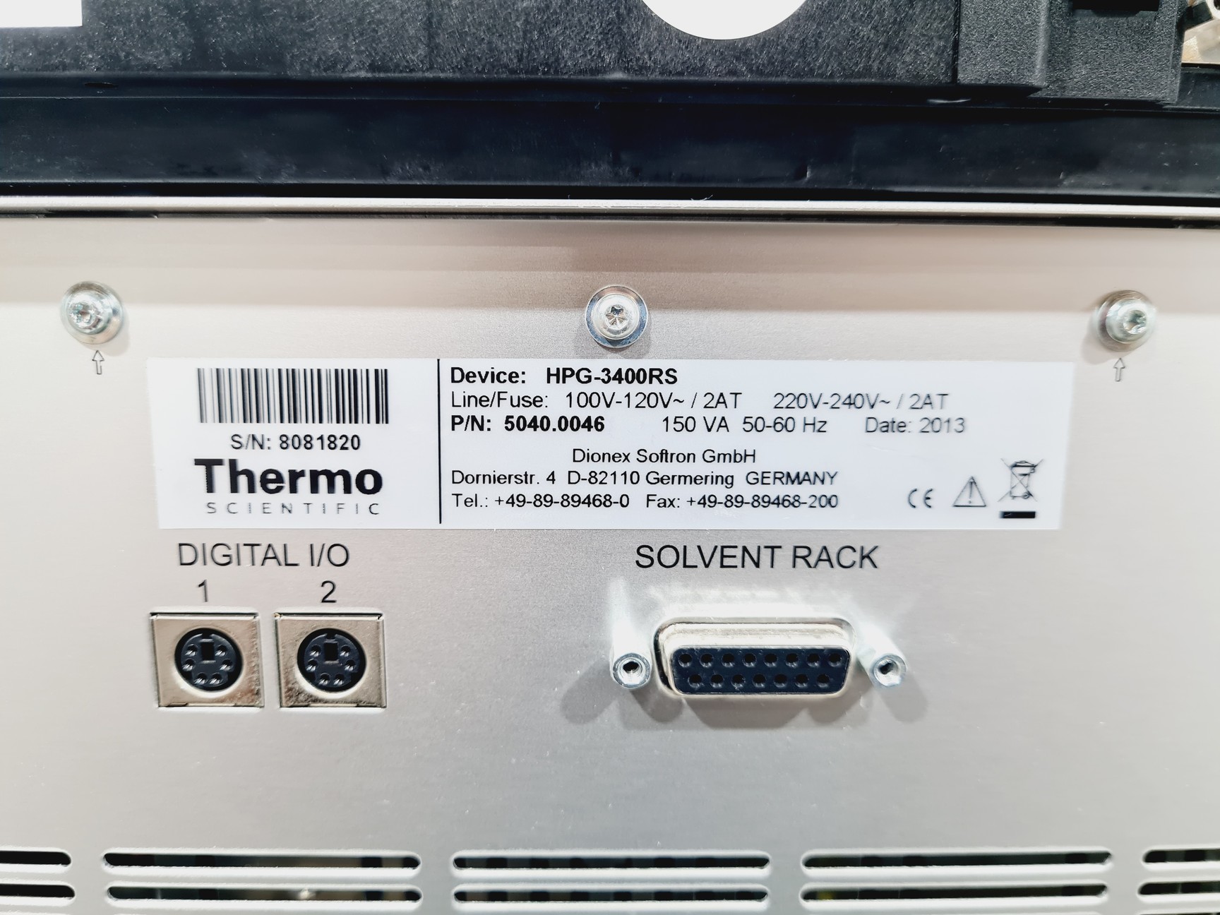 Image of Thermo Dionex UltiMate 3000 UHPLC System HPG-3400RS VWD-3400RS