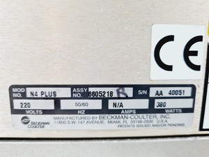 Thumbnail image of Beckman Coulter N4 PLUS Particle Size Analyser Lab