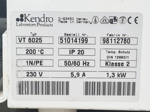 Thumbnail image of  Heraeus Instruments Vacuum Oven Vacutherm VT6025 200°C Lab