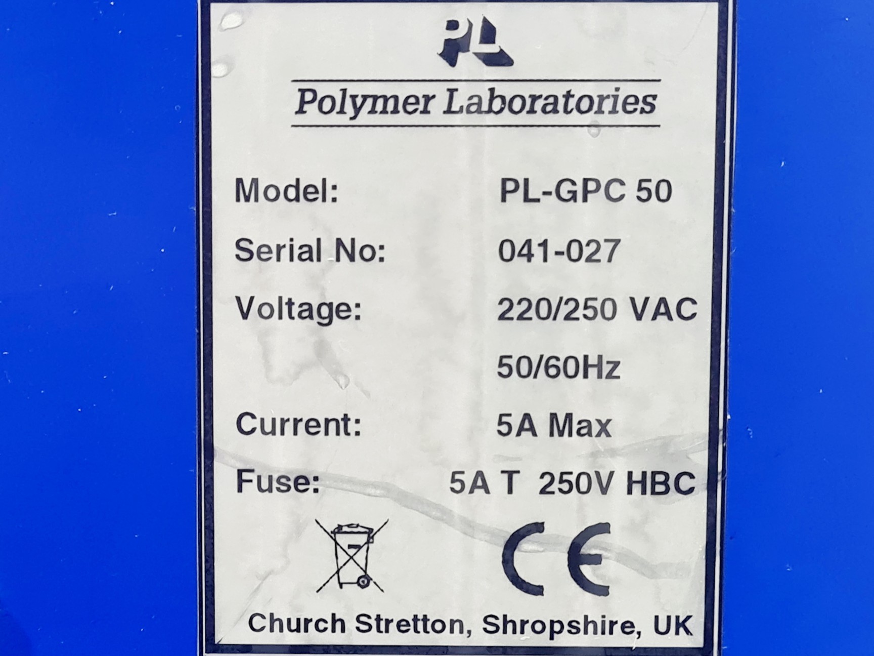 Image of Polymer Laboratories Gel Permeation Chromatograph Model PL-GPC-50 