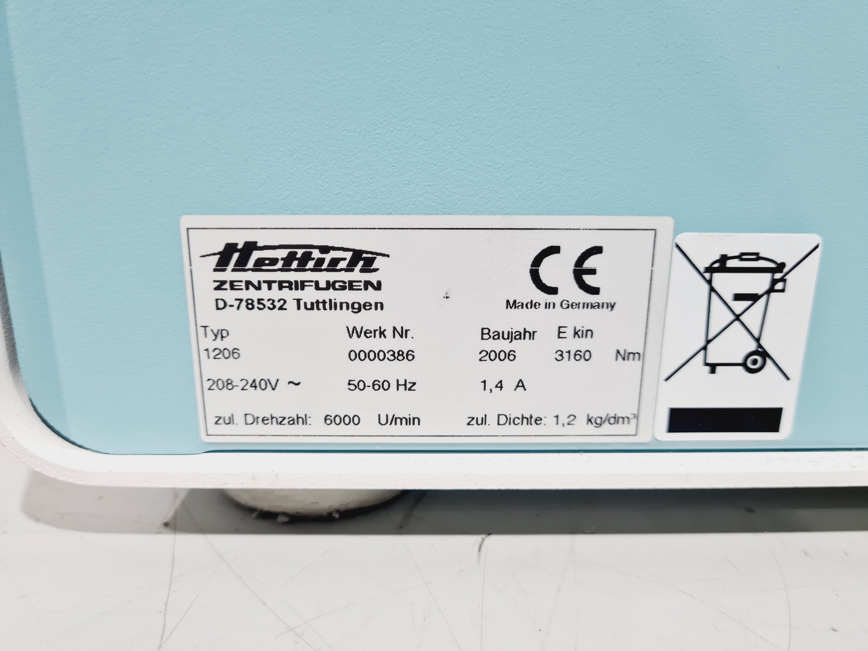 Image of Hettich Rotofix 32A Benchtop Centrifuge w/ 1619 Swing-Out Rotor 4000RPM