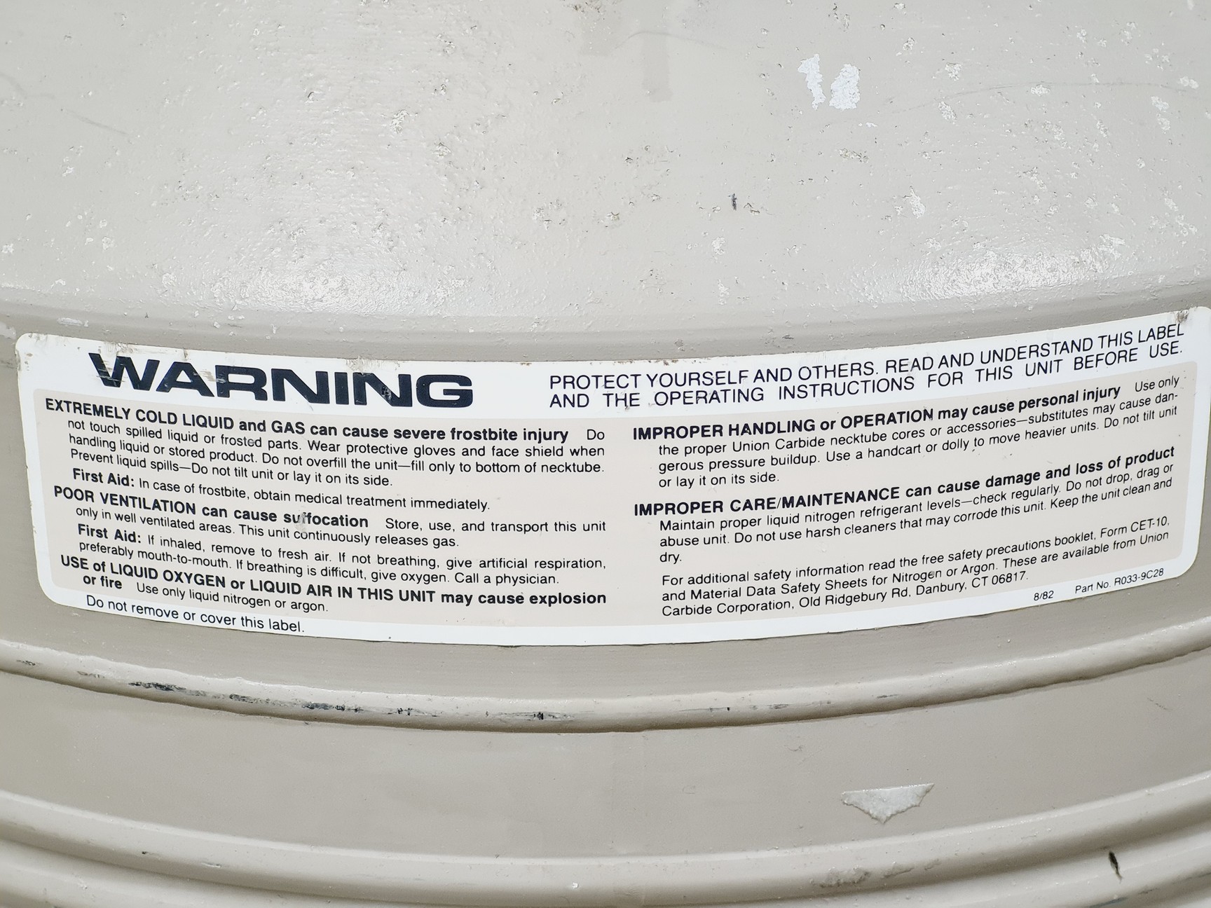 Image of Taylor-Wharton 35-HC Liquid Nitrogen Sample Storage Dewar Lab