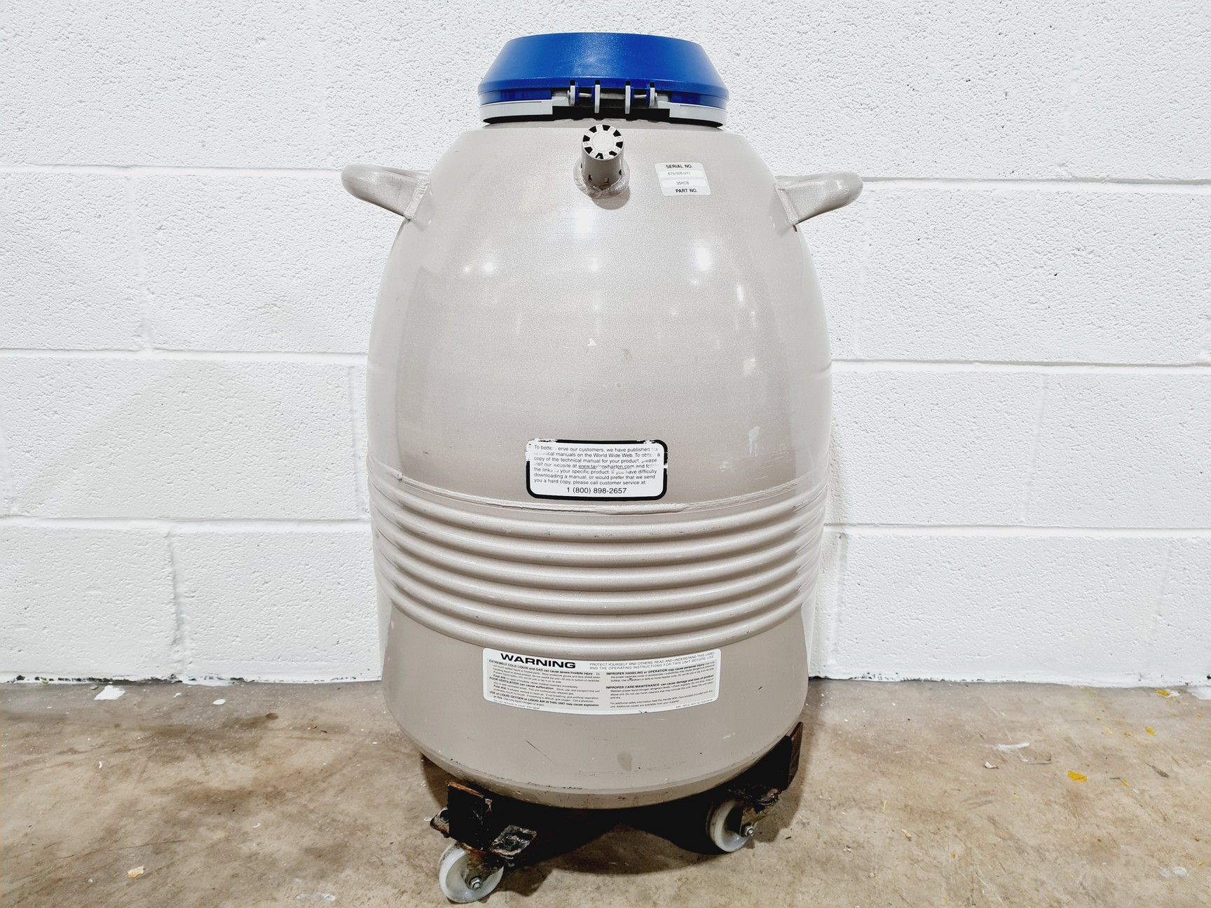 Image of Taylor-Wharton HC35 Nitrogen Dewar w/ Trolley 