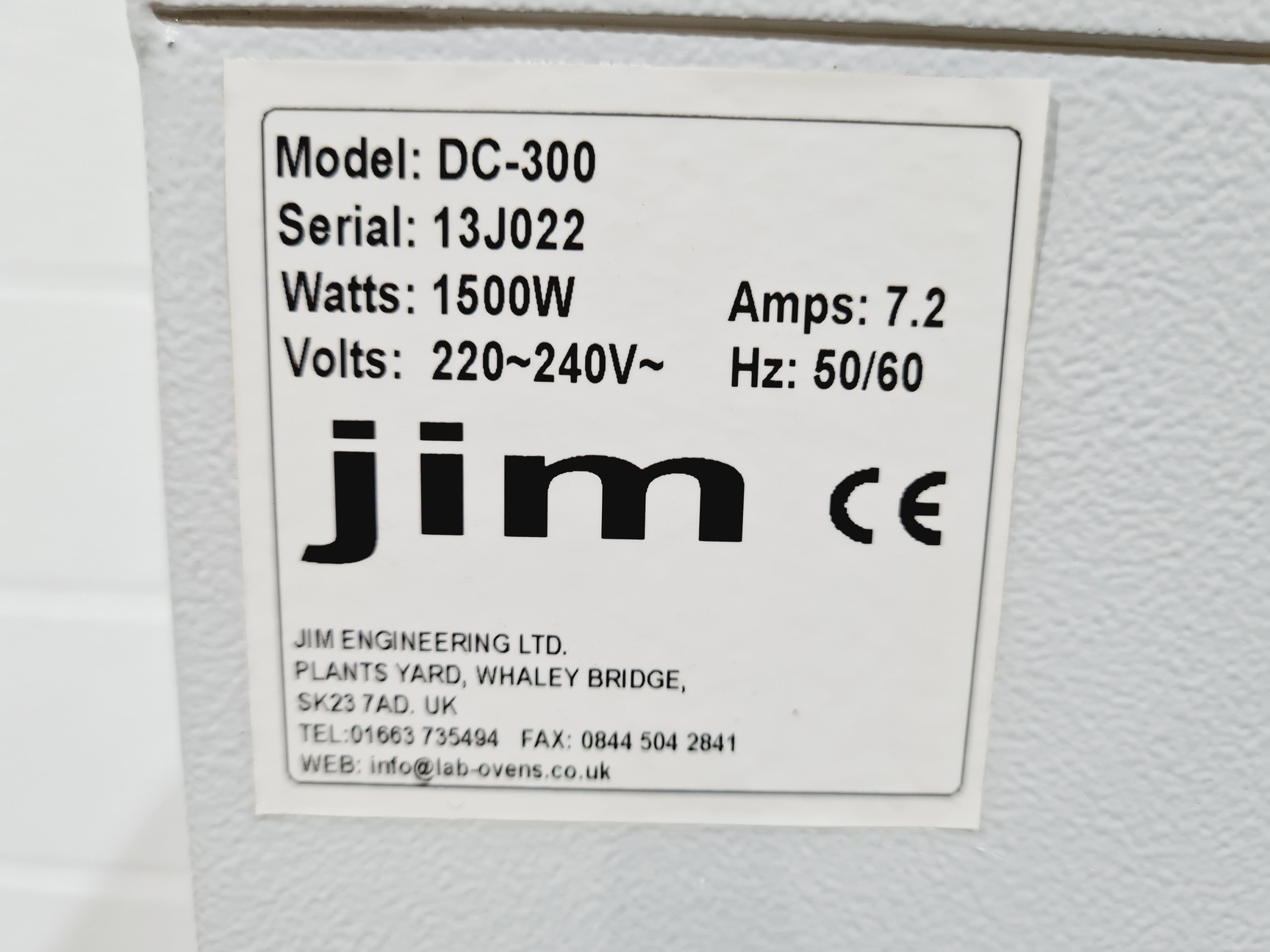 Image of JIM engineering DC-300 Drying Cabinet Lab