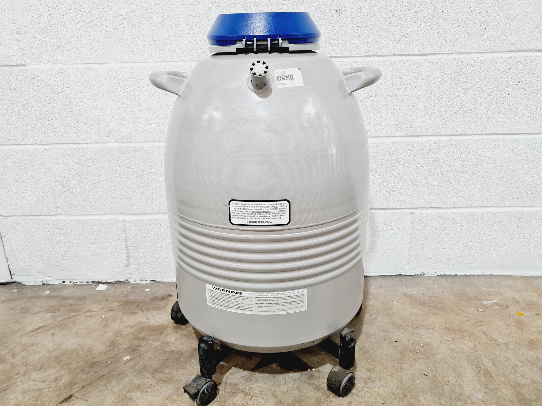 Image of Taylor-Wharton HC35 Nitrogen Dewar w/ Trolley 