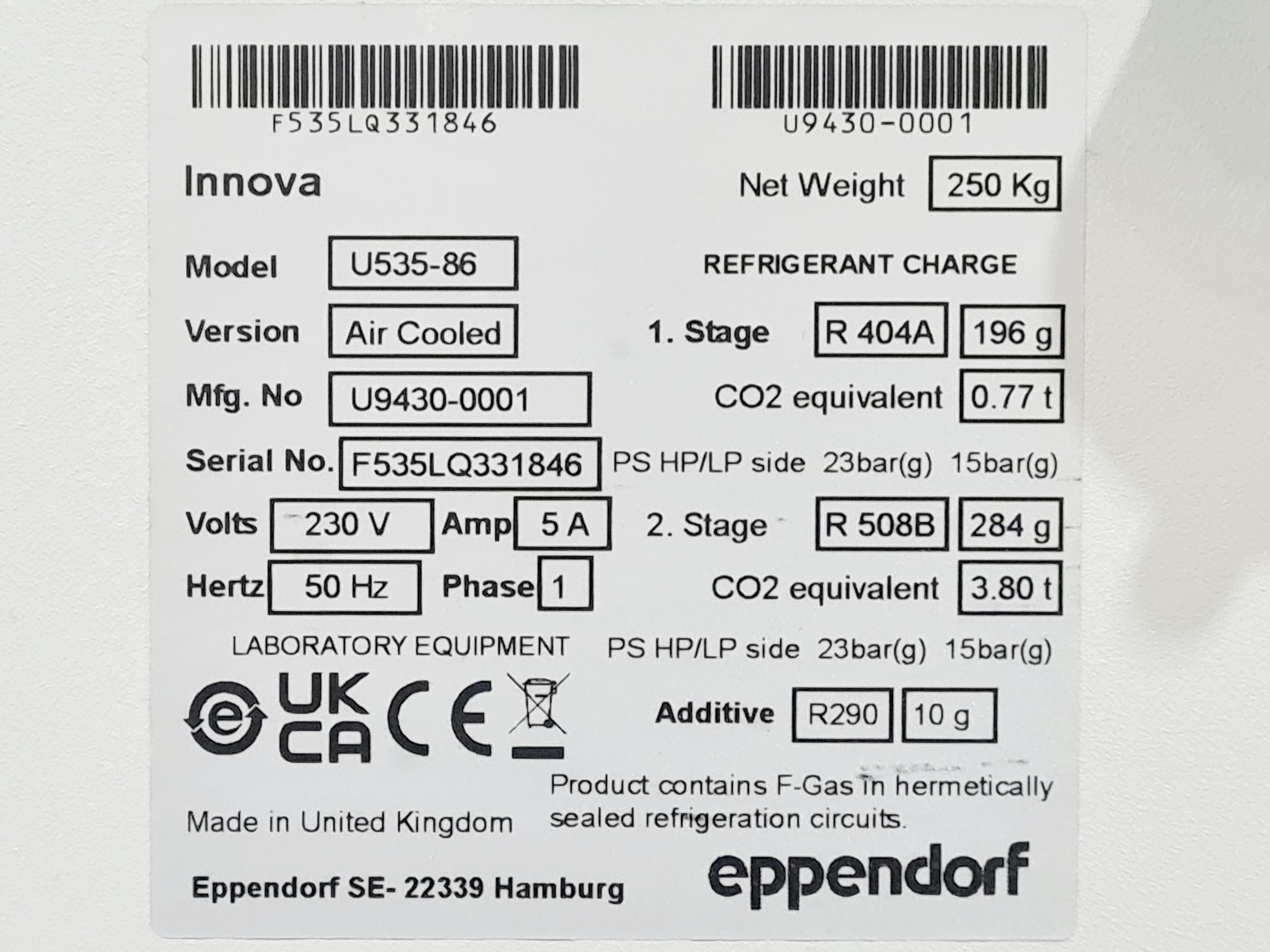 Image of New Brunswick Innova U535-86 Ultra-low Temp Freezer