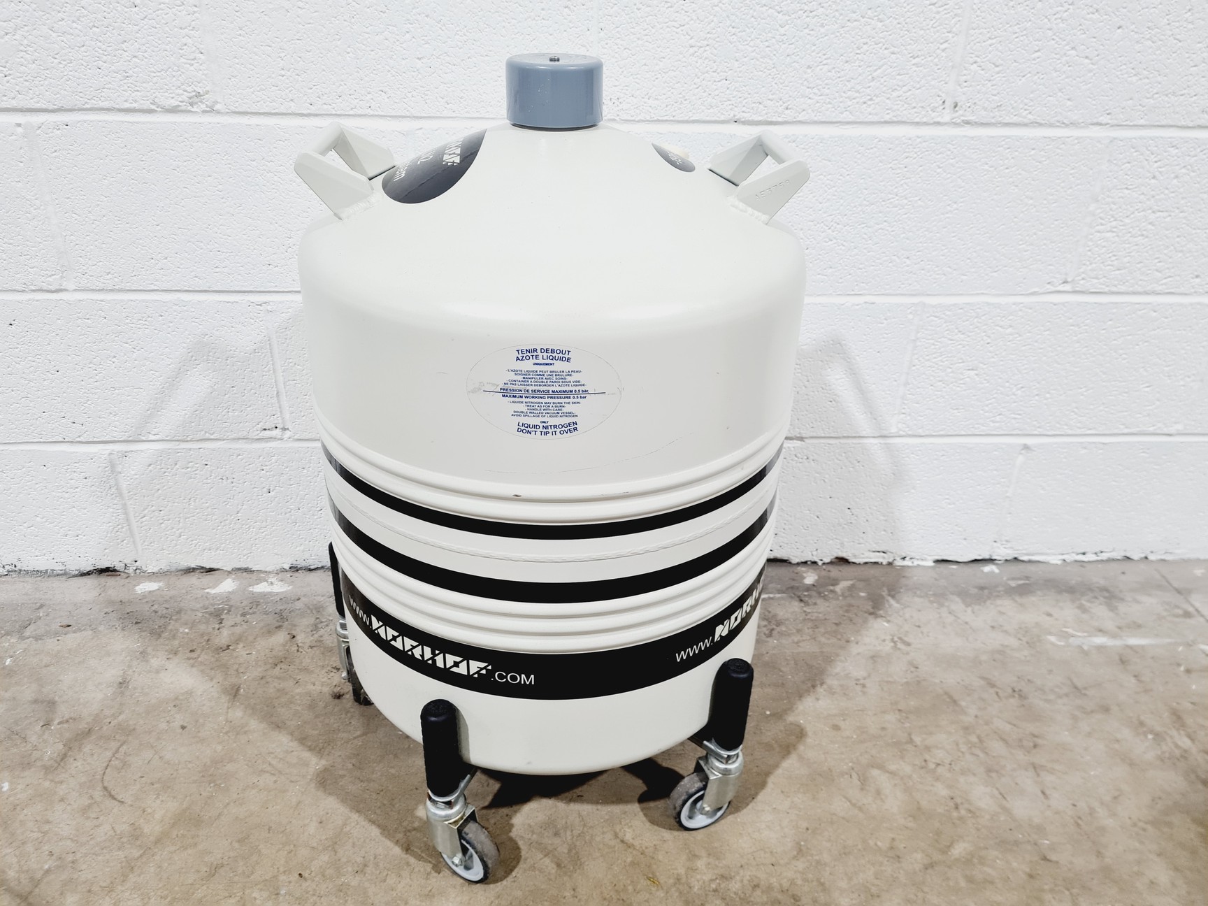 Image of Norhof LN2 Nitrogen Micro Dosing Dewar with Automatic Pump & Trolley